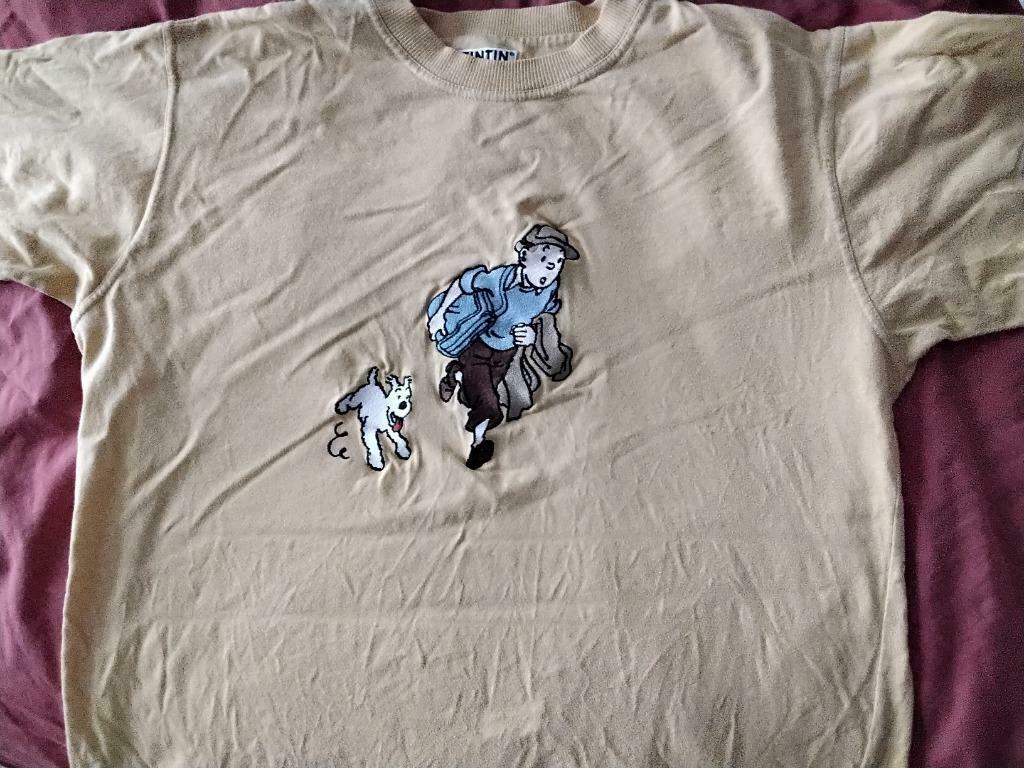 Geel t-shirt kuifje maat 10 jaar, Ophalen of Verzenden, Gebruikt, Jongen, Shirt of Longsleeve
