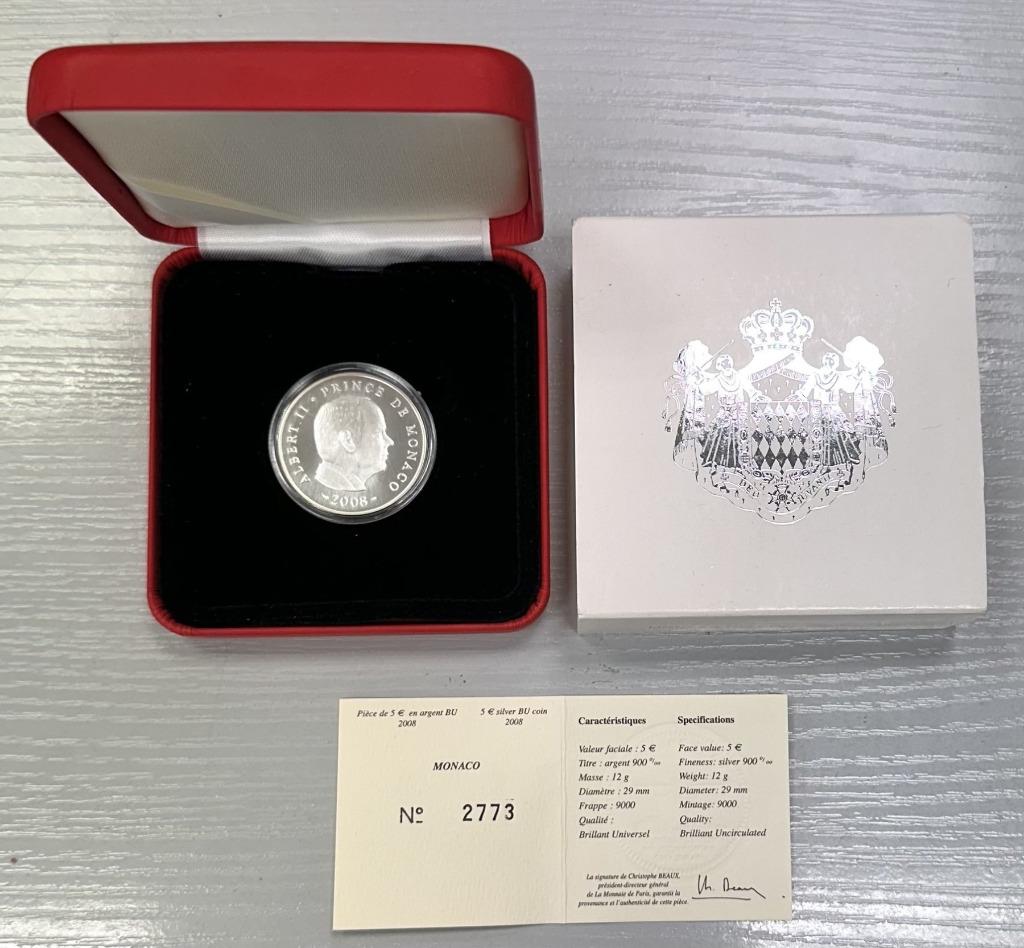 Euromunten Monaco, Postzegels en Munten, Ophalen, Setje, Zilver, Overige waardes