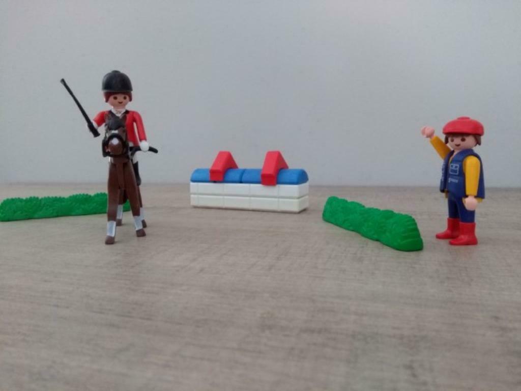 Playmobil jumping les paarden manege sport boerderij, Ophalen of Verzenden, Gebruikt, Complete set