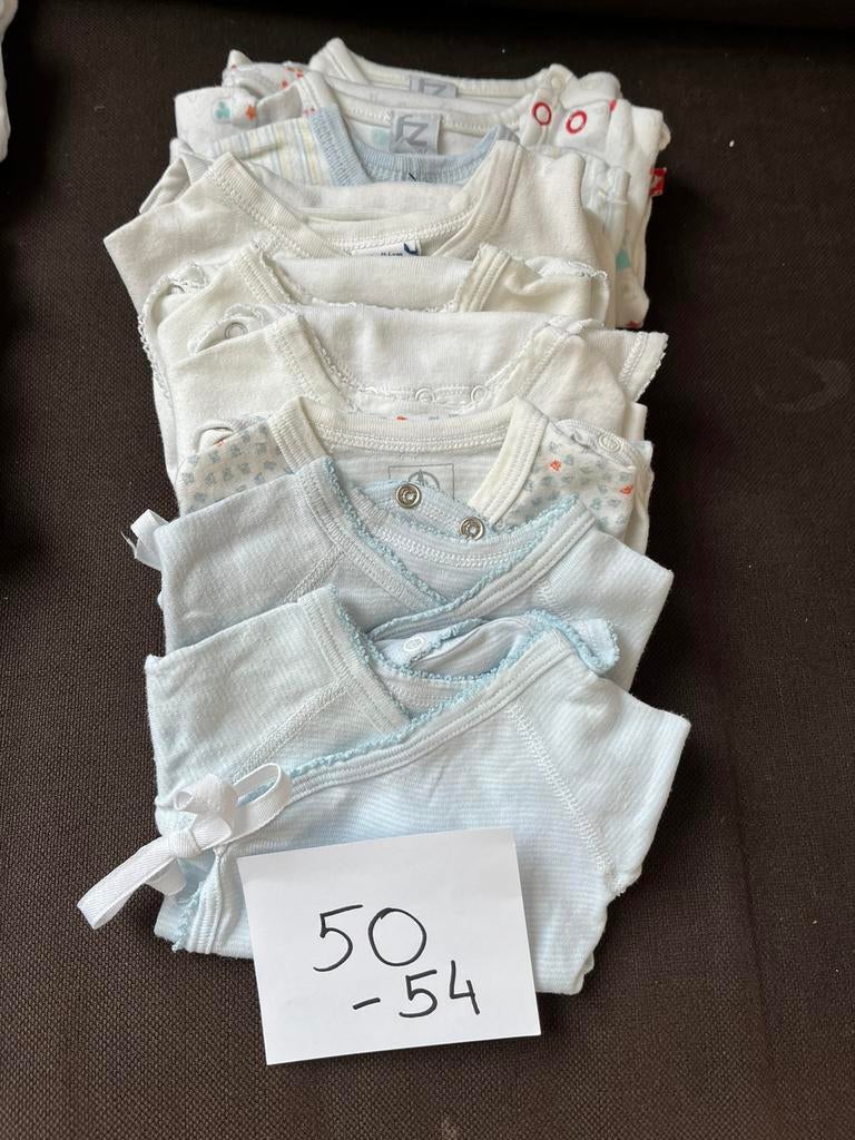 Pakket 9x body - Petit Bateau - maat 50-54, Kinderen en Baby's, Babykleding | Maat 50, Nacht- of Onderkleding, Jongetje of Meisje