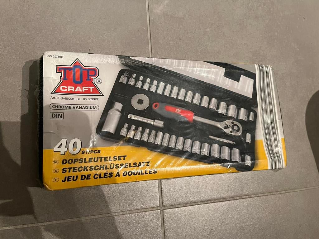 Dopsleutelset 40stuks van merk TOPcraft, Doe-het-zelf en Bouw, Gereedschap | Handgereedschap, Ophalen, Nieuw