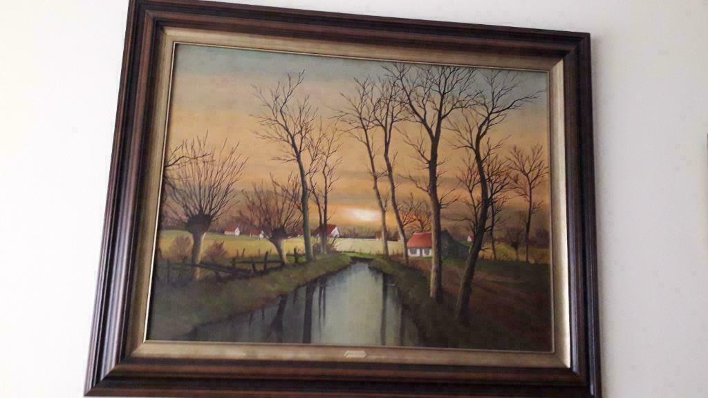 Kunstschilderij van André Deman uit brugge, Antiek en Kunst, Kunst | Schilderijen | Klassiek, Ophalen