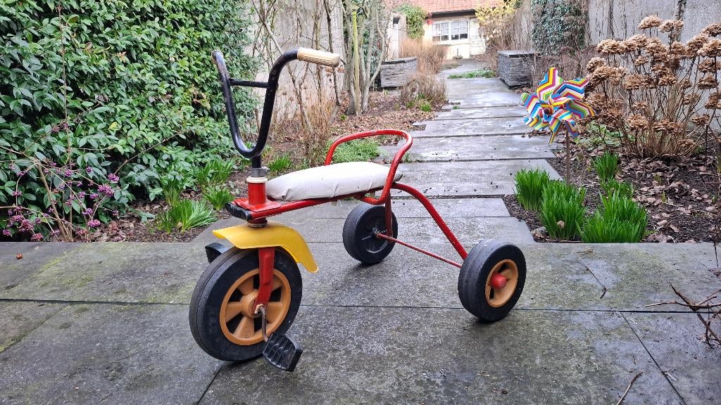 Vintage kinderfiets met pedalen, Enlèvement, Utilisé, Moins de 16 pouces, Stabilisateurs