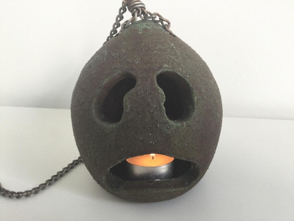 Keramische kaarshouderdecoratie „Halloween”, Hobby en Vrije tijd, Feestartikelen, Ophalen, Versiering