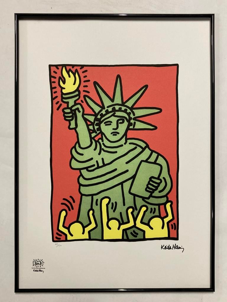 Keith Haring: lithografie 50 bij 70 cm, Antiek en Kunst, Kunst | Litho's en Zeefdrukken, Ophalen of Verzenden