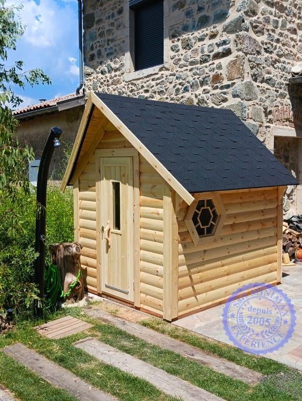 Saunachalet in Finse Kota-stijl, Ophalen of Verzenden, Nieuw, Fins of Traditioneel, Complete sauna