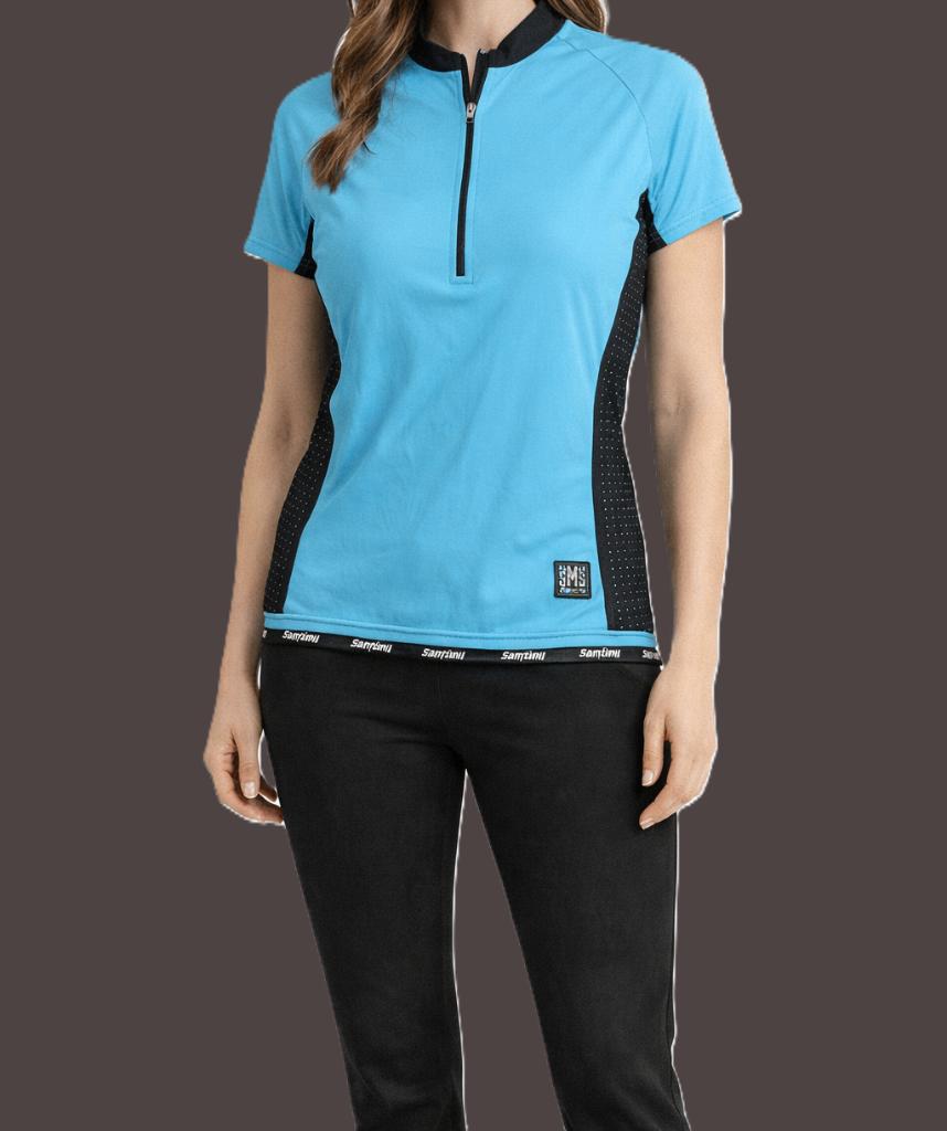 Santini dames fietsshirt met binnen top maat 38, Maat 38/40 (M), Santini, Blauw, Overige typen