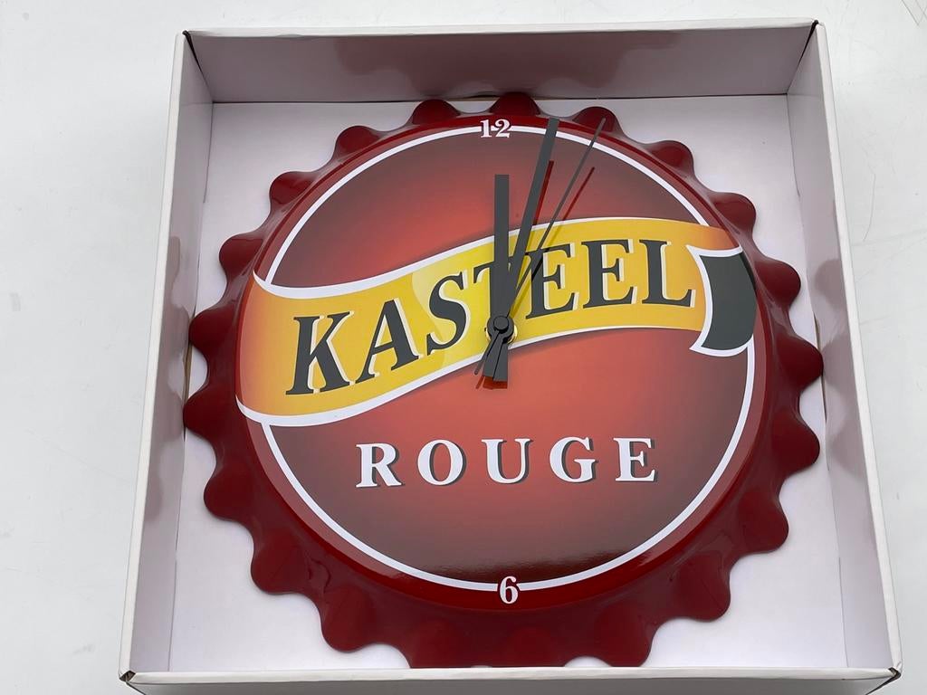 Klok Kasteelbier rouge, Verzamelen, Ophalen of Verzenden, Zo goed als nieuw