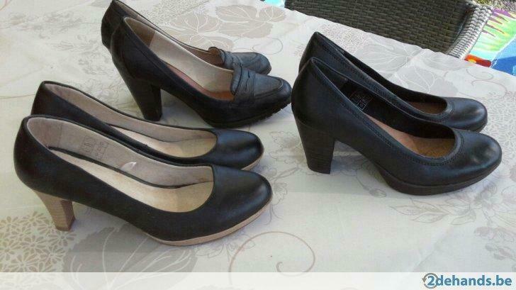 lederen schoenen, Nieuw, Zwart, Pumps