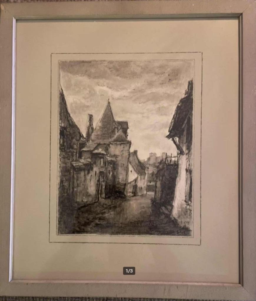 Roger Gobron (1899-1985) - dessin Bretagne, Antiquités & Art, Enlèvement
