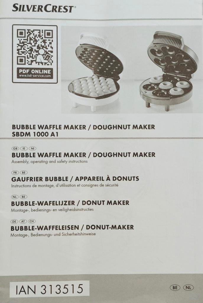 Silvercrest bubbel,wafel en donut ijzer, Huis en Inrichting, Ophalen