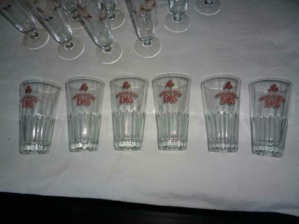 6 bierglazen HOUGAERDSE DAS bierglas, Verzamelen, Ophalen of Verzenden, Bierglas