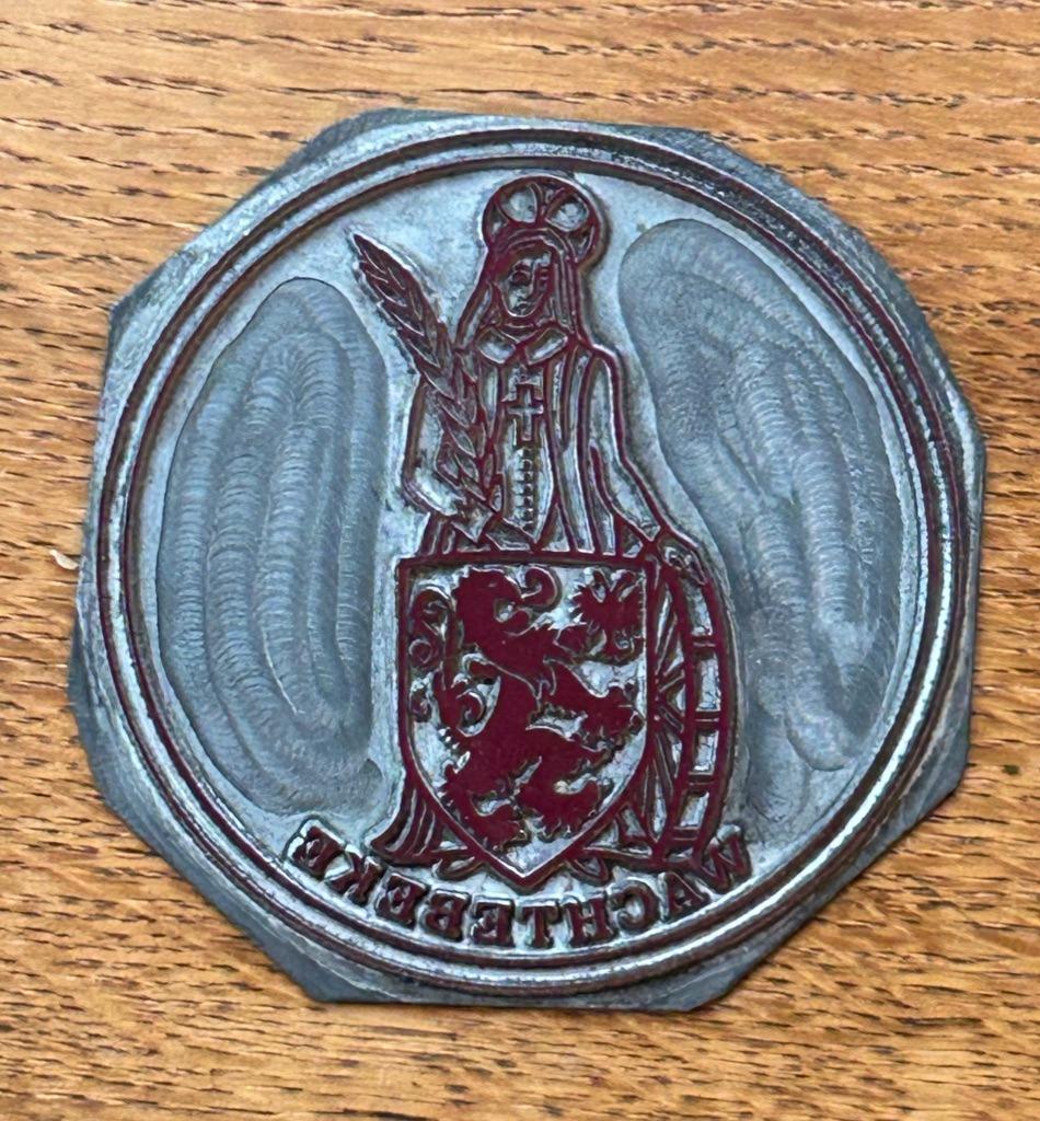 Cliché, wapen /blazon van Wachtebeke, O-Vl, Verzamelen, Overige Verzamelen, Gebruikt, Ophalen of Verzenden