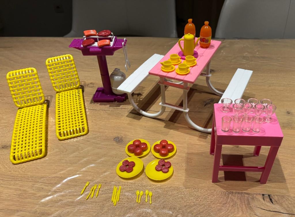 VINTAGE BARBIE PIC NiC SET 1986 Mattel 7751, Ophalen of Verzenden, Gebruikt, Barbie