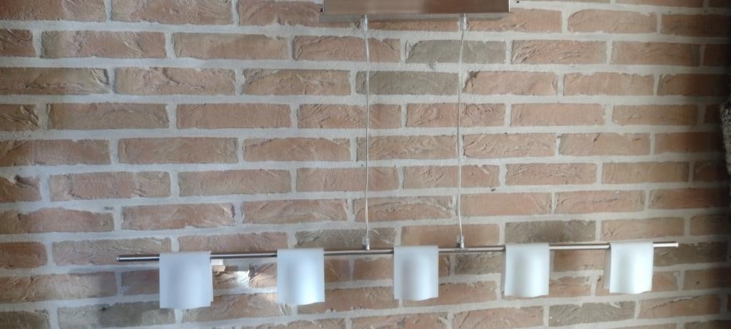Hanglamp Massive, Ophalen, Zo goed als nieuw, Glas, 75 cm of meer