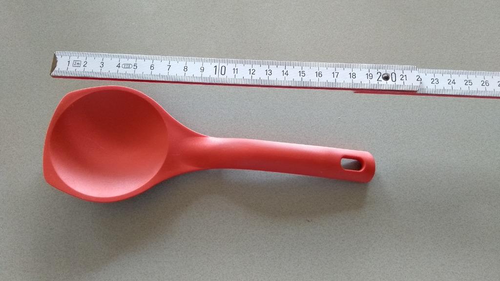 Tupperware oranje lepel  20 cm, Ophalen of Verzenden, Zo goed als nieuw, Oranje