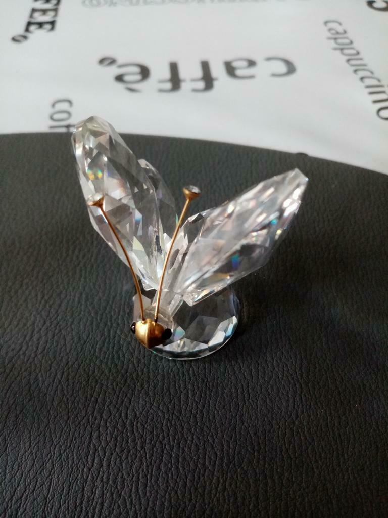 Swarovski kristal grote vlinder en vlinder op blad, Verzamelen, Swarovski, Ophalen