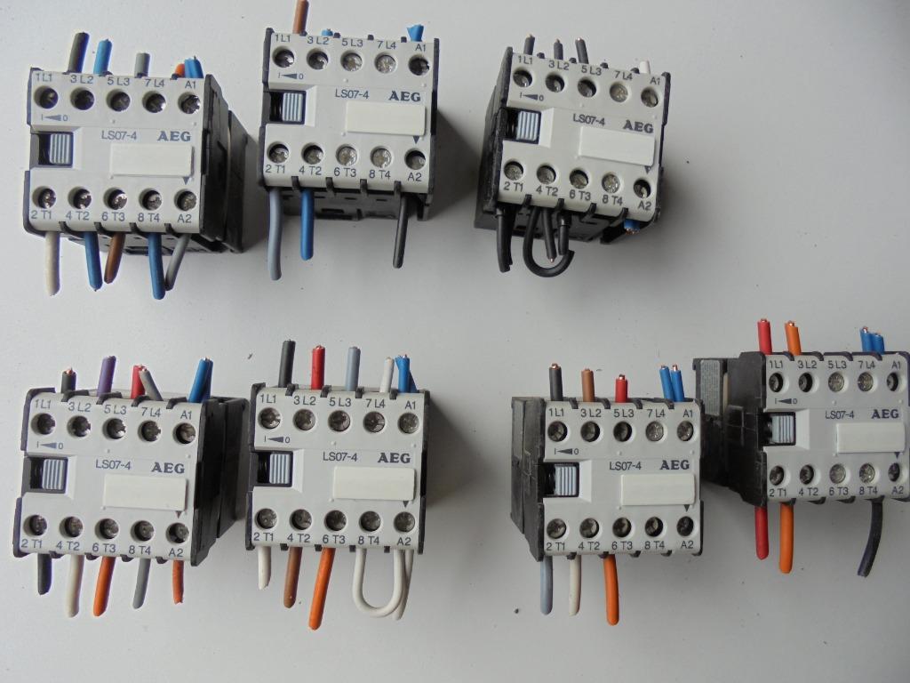 lot de 7 contacteurs AEG LS07-4, Enlèvement, Utilisé, Autres types