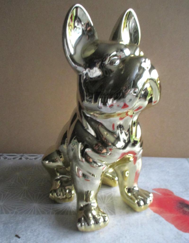 beeld hond bulldog keramiek, Ophalen of Verzenden, Gebruikt, Dier