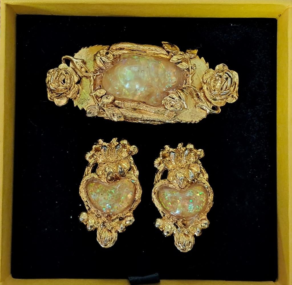 Broche Haute Couture "L'Or du Soir Paris", Enlèvement ou Envoi, Or, Autres matériaux
