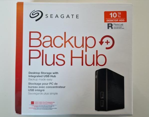2x Disque dur externe Seagate Backup Plus Hub 10 To, Computers en Software, Harde schijven, Gebruikt, Desktop, Extern, HDD, USB