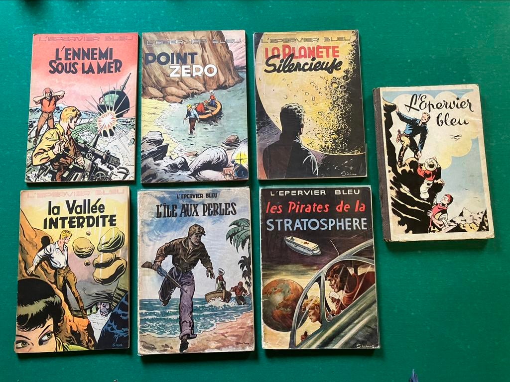 L’ Épervier Bleu . Lot de 7 Bds Anciennes, Enlèvement, Utilisé