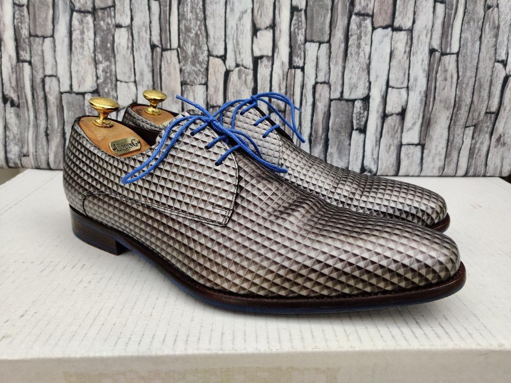 Floris van Bommel grijze herenschoenen - Maat 43,5 (9,5), Kleding | Heren, Schoenen, Overige kleuren, Verzenden, Floris van Bommel