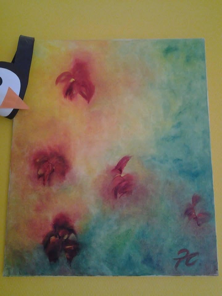 Tableau peinture à l huile sur toile 50X60, Maison & Meubles, Enlèvement, Comme neuf