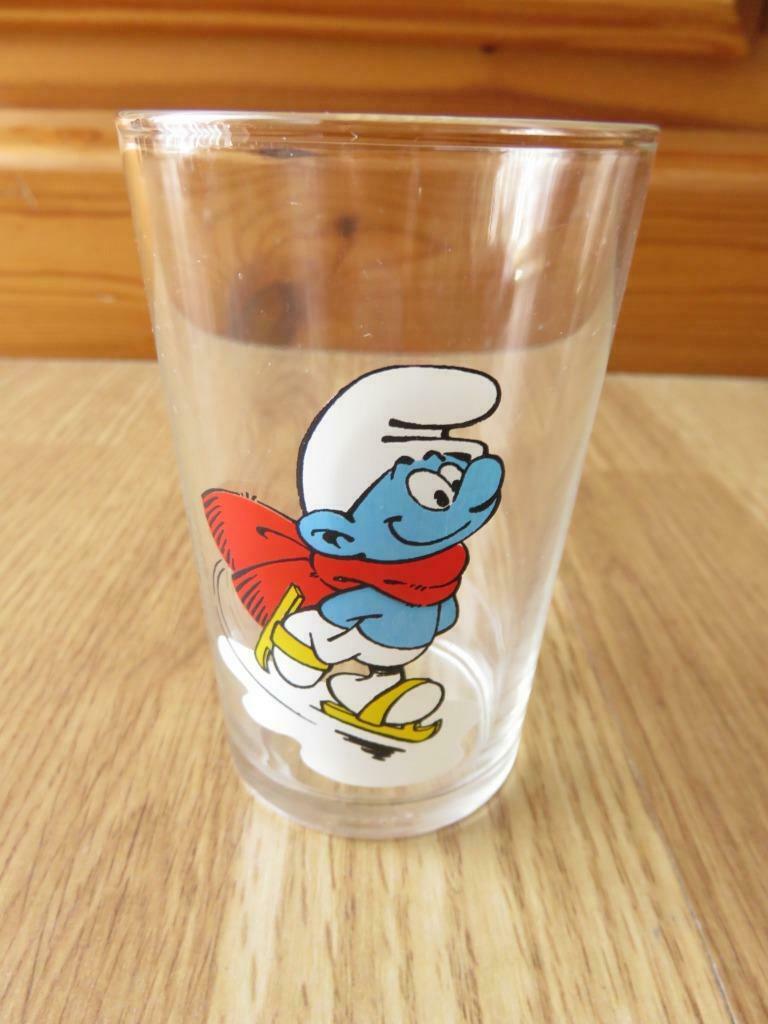superbe verre schtroumpfs patineur, Ophalen of Verzenden, Nieuw, Frisdrankglas