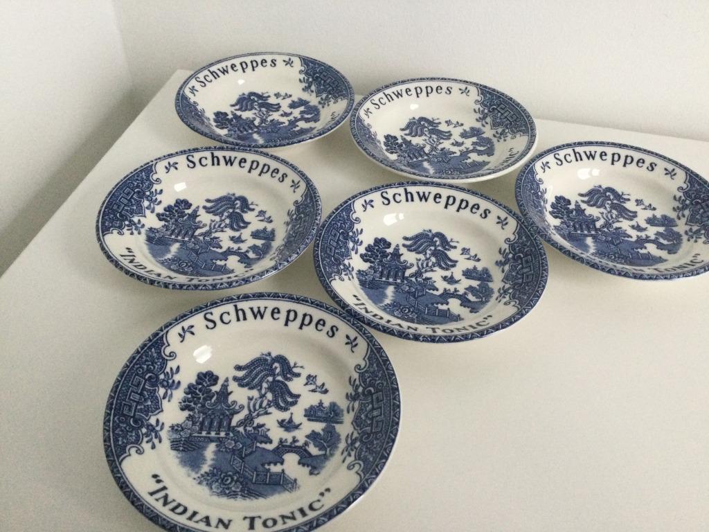 Set van 6 Schweppes Indian Tonic bekers: Wegwood England, Antiek en Kunst, Ophalen