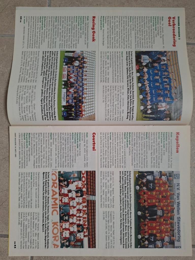 Magasine D2, 95-96, toutes les equipes, Enlèvement, Comme neuf