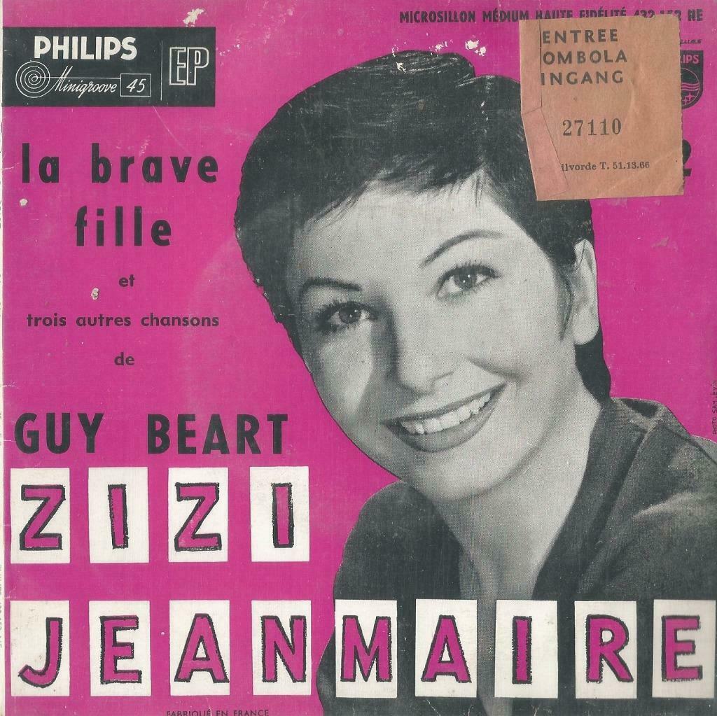 Zizi Jeanmaire – La brave fille / Je suis la femme + 2 - EP, Gebruikt, 7 inch, Ophalen of Verzenden, Pop
