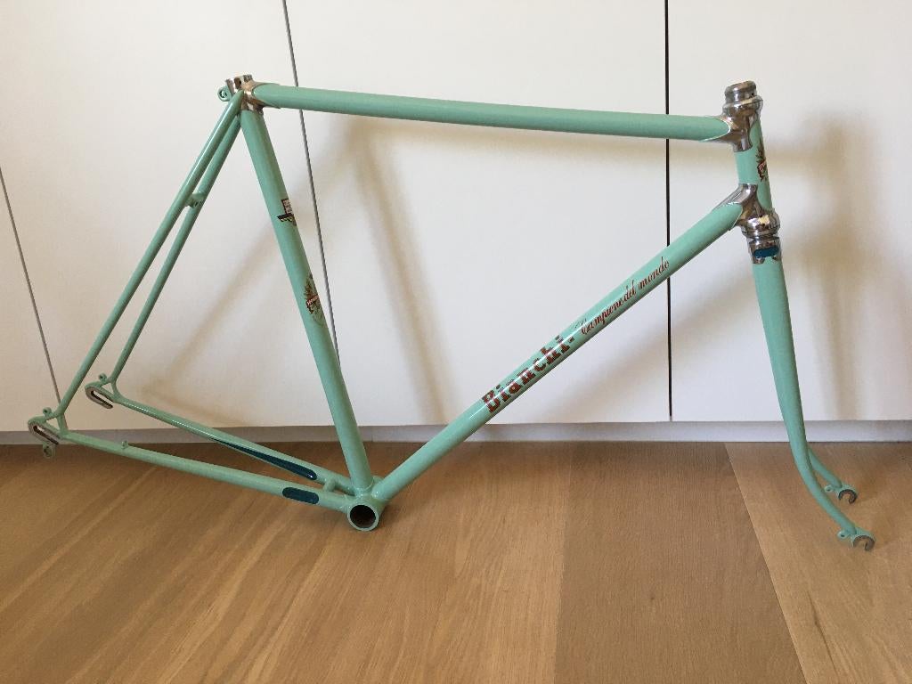 retro kader koersfiets - Bianchi Campione del mondo 1953, Overige merken, 28 inch, Heren, Ophalen of Verzenden