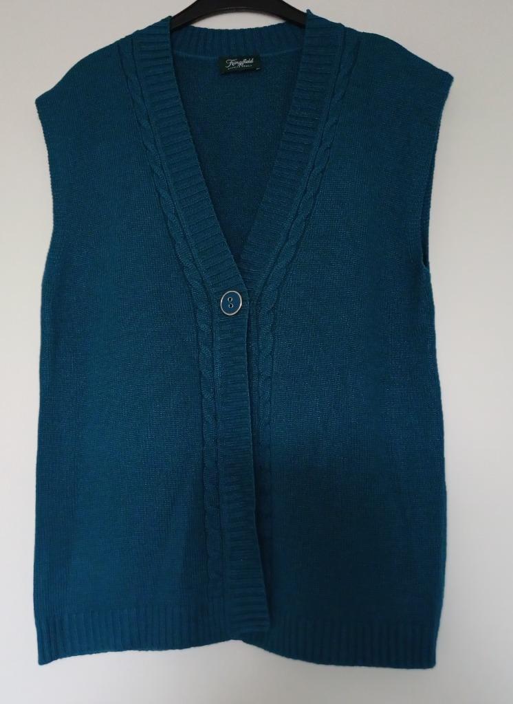 teal gilet, Kleding | Dames, Blauw, Maat 42/44 (L), Nieuw, Ophalen of Verzenden