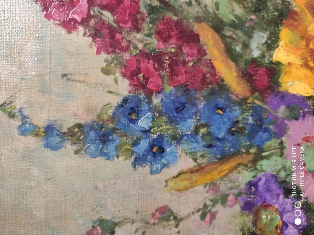 Bloemenschilderij, Ophalen