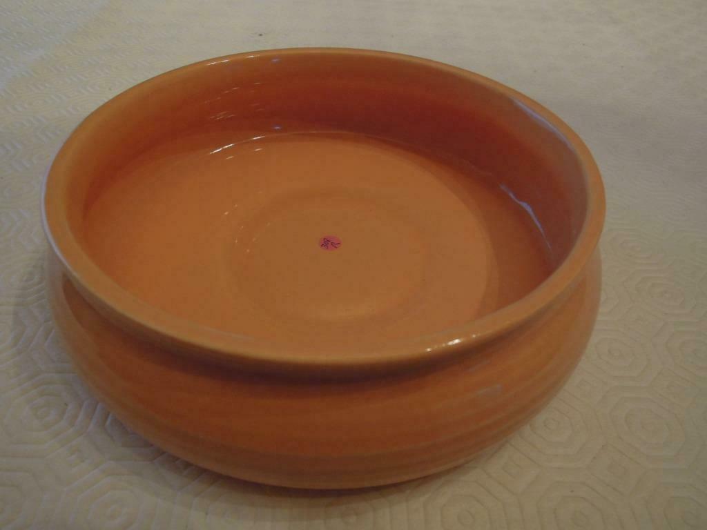 schaal voor bloemenstuk steen geel/oranje diameter 17cm, Steen, Gebruikt, Rond, Binnen