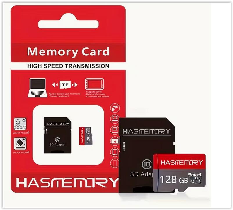 Carte Mémoire HASMEMORY - Micro TF/SD Haute Vitesse Gris &, Neuf, SD, Enlèvement ou Envoi, SanDisk