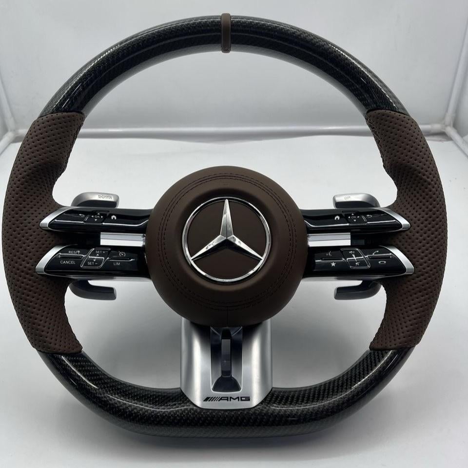Mercedes dragonfly leer carbon stuur bruin AMG upgrade, Ophalen of Verzenden, Nieuw, Mercedes-Benz