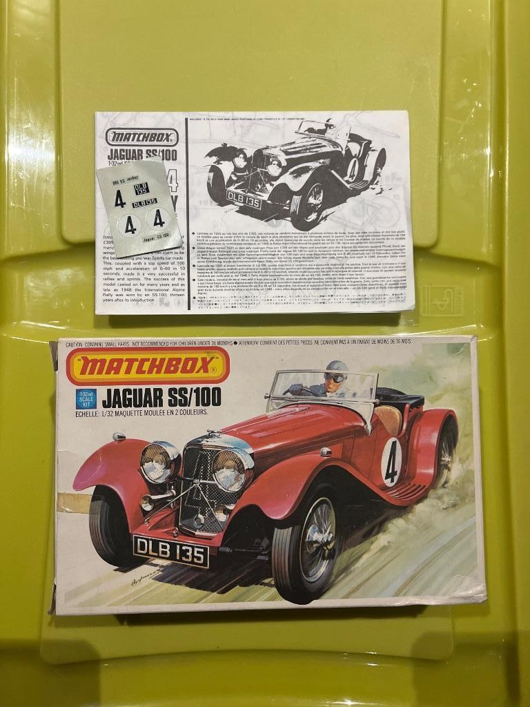 1/32 Matchbox Jaguar SS/100 (vintage), Overige merken, Auto, 1:32 tot 1:50, Ophalen of Verzenden