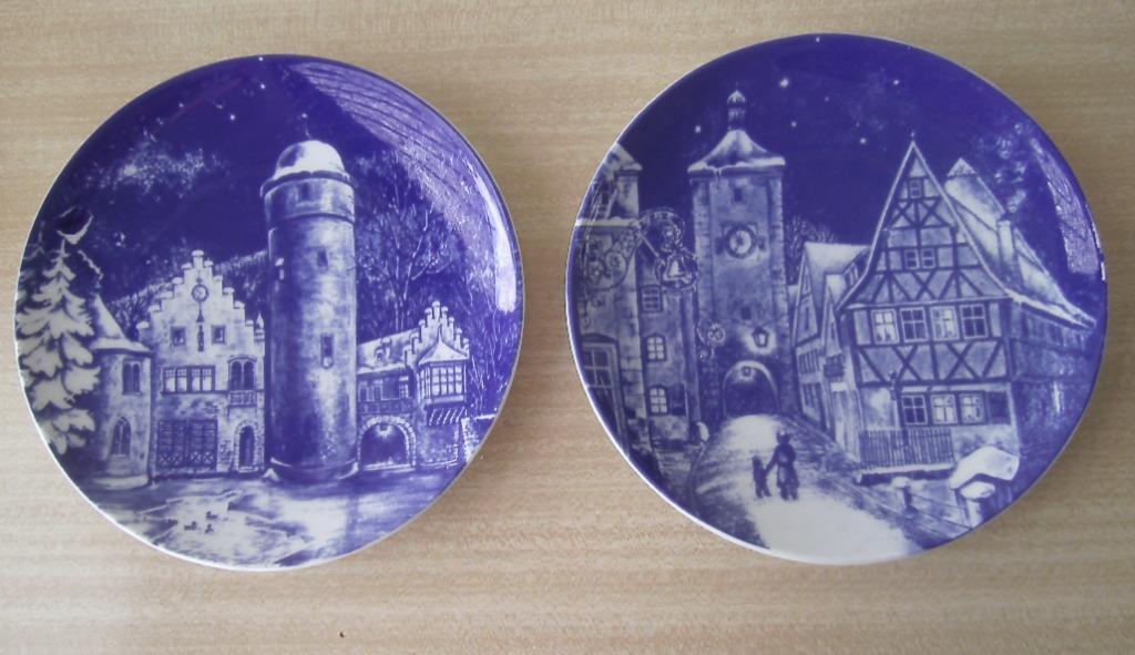 SET de 2 Assiettes " ROYAL  BAVARIA "  Rothenburg 1977, Enlèvement ou Envoi