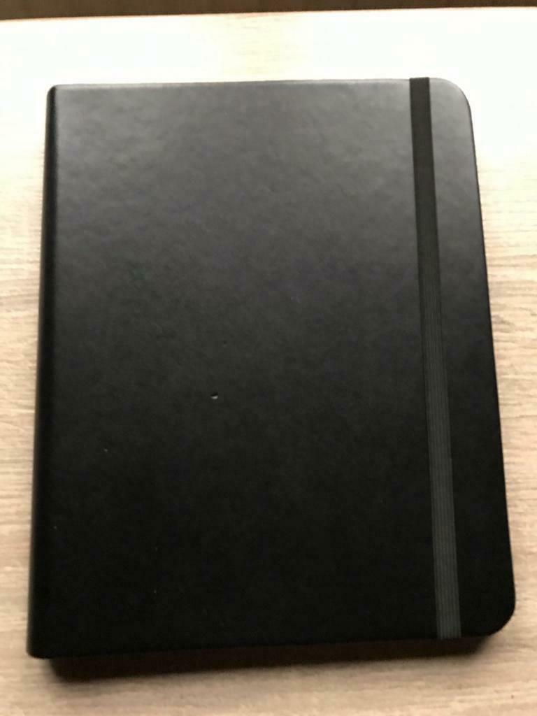 Housse noire de protection Moleskine pour tablette, Neuf, 11 pouces, Protection faces avant et arrière, Moleskine