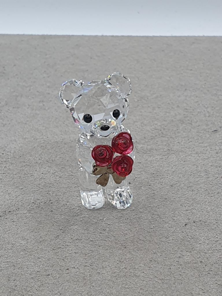 Swarovski Kris beer : Rode rozen voor jou 1096731., Verzamelen, Ophalen of Verzenden, Zo goed als nieuw