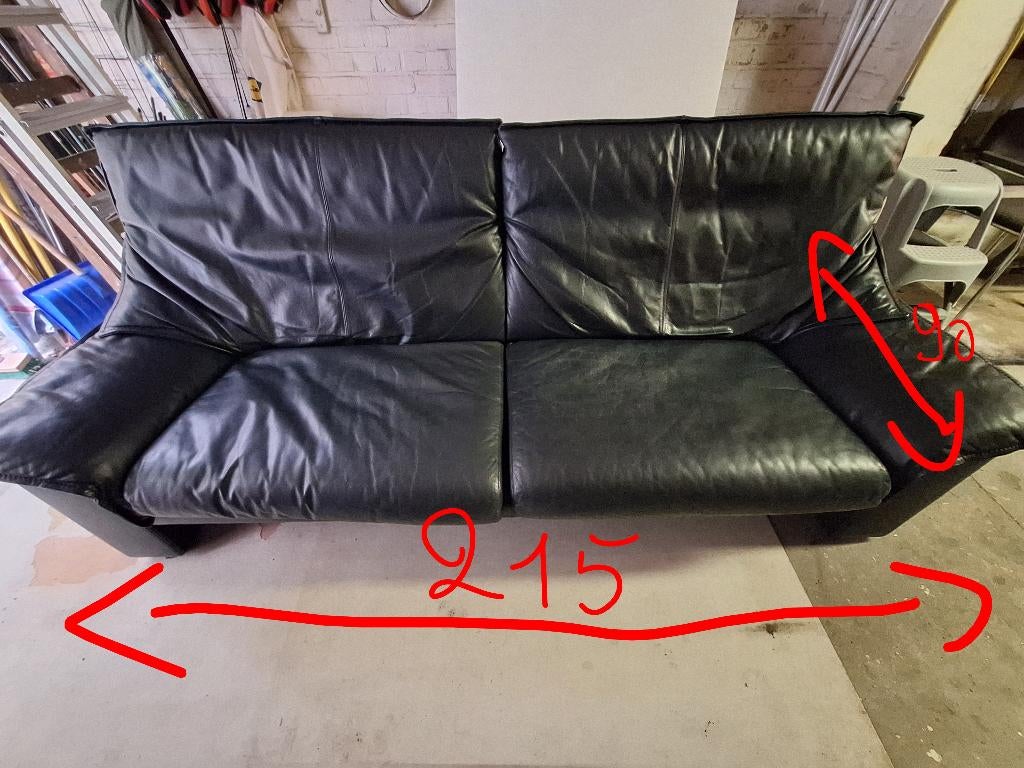 Zetel Durlet, Ophalen, Gebruikt, Driepersoons, 75 tot 100 cm