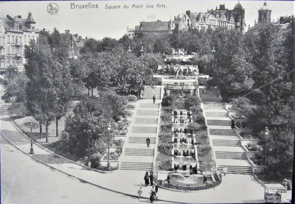 POSTKAART- BRUSSEL, SQUARE DU MONT DES ARTS., Ophalen of Verzenden, Ongelopen, Brussel (Gewest)
