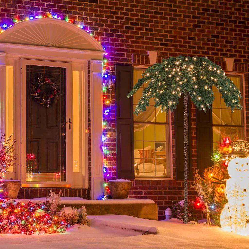 Unieke Kerstboom. Led Verlichte Palmboom. 1.80m. 250 Led's., Diversen, Kerst, Nieuw, Ophalen of Verzenden