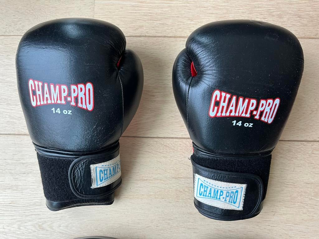 Gants de boxe Champ-Pro 14 oz et mitaine de frappe Matsuru, Sports & Fitness, Enlèvement ou Envoi, Comme neuf