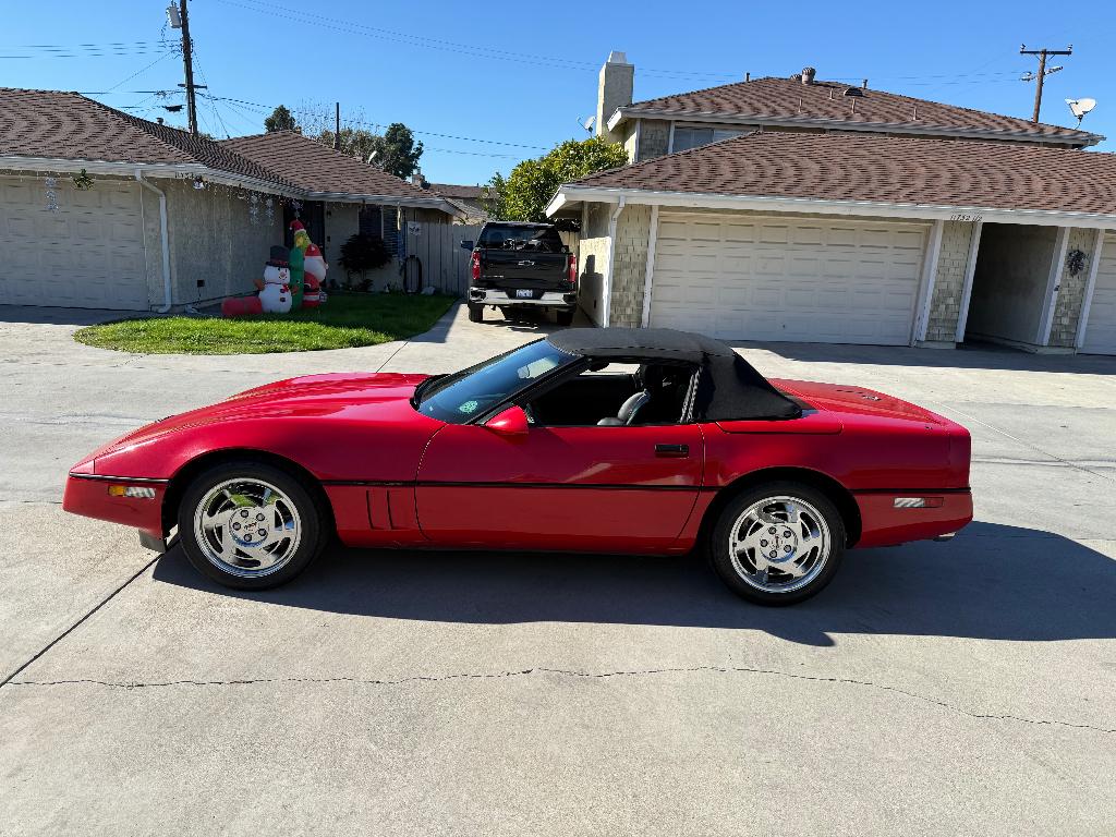 Chevrolet Corvette Cabriolet 1990, Rouge, Achat, Cabriolet, Boîte manuelle