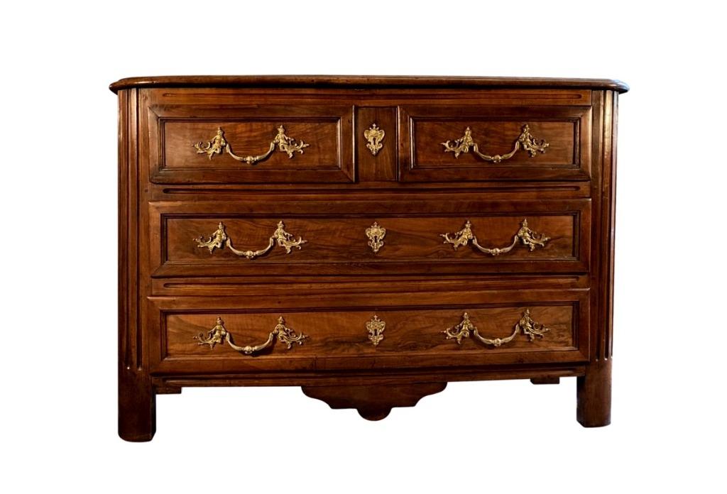 Gebogen dressoir uit de Régence-periode met vier laden, Ophalen of Verzenden