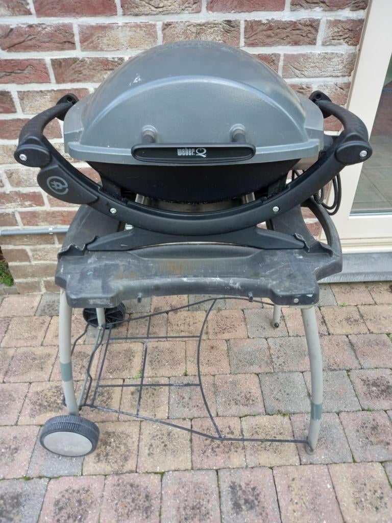 Barbecue électrique Weber, support, bâche, Tuin en Terras, Elektrische barbecues, Gebruikt, Ophalen