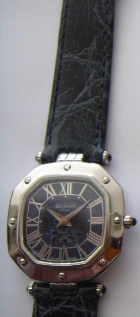 Montre octogonale dame P. Balmain, acier inox, arabesques, Enlèvement, Neuf